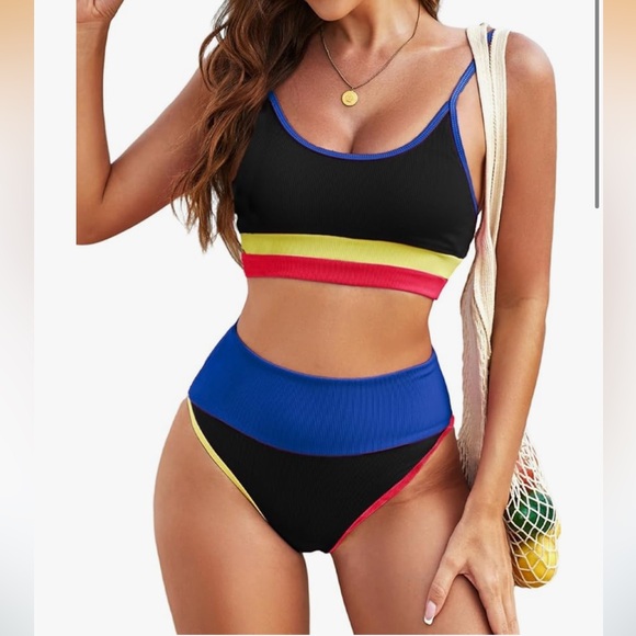 Colorblock Bikini Set - Picture 1 of 7